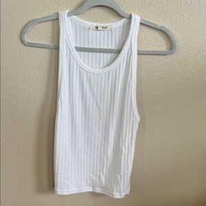 Rip Curl White Ribbed Tank Top